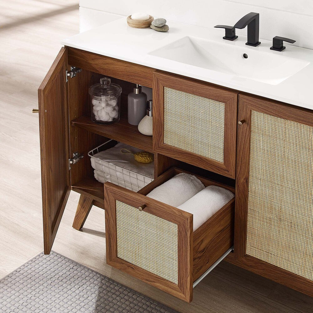 EEI-6589 Soma 48" Single or Double Sink Compatible Bathroom Vanity Cabinet (Sink Basin Not Included) by Modway
