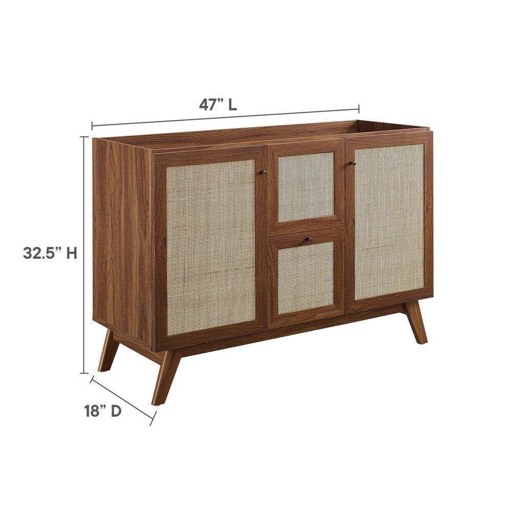 EEI-6589 Soma 48" Single or Double Sink Compatible Bathroom Vanity Cabinet (Sink Basin Not Included) by Modway