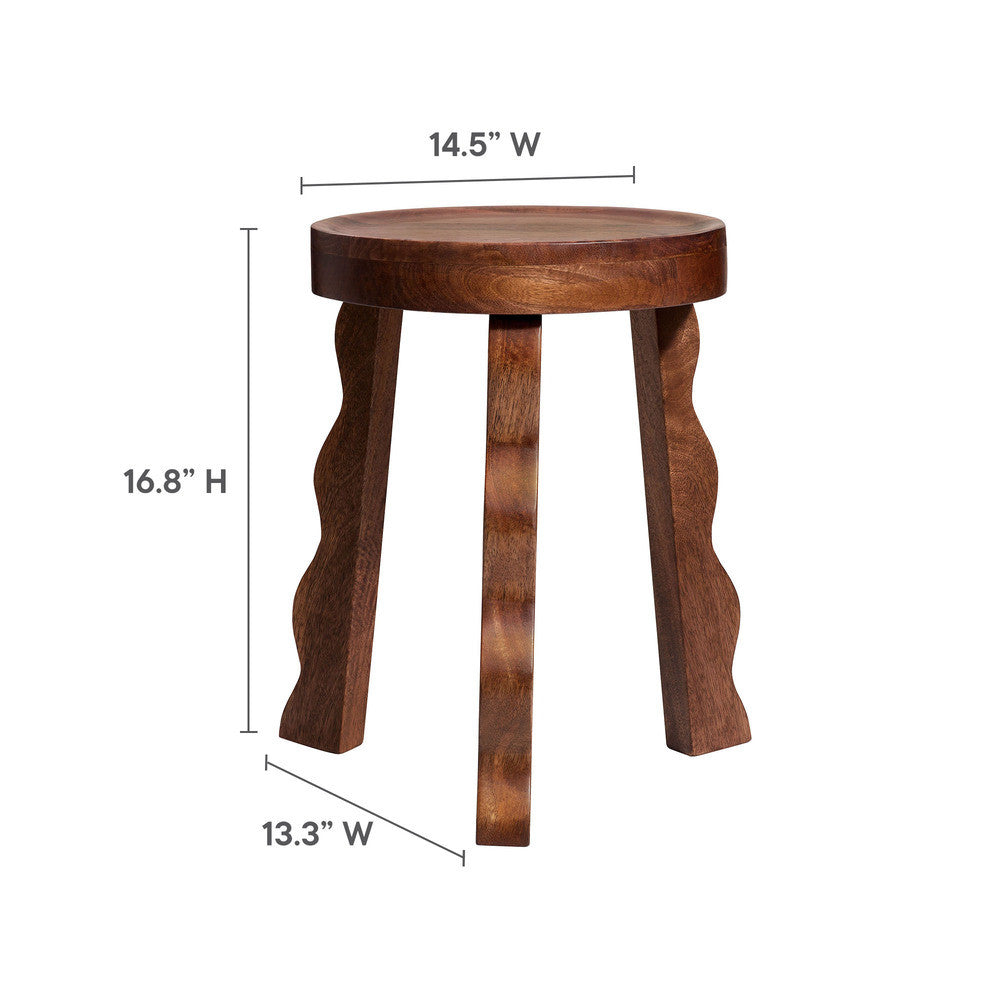 Modway Sorrel Carved Wood Stool by Modway-EEI-7140-WAL