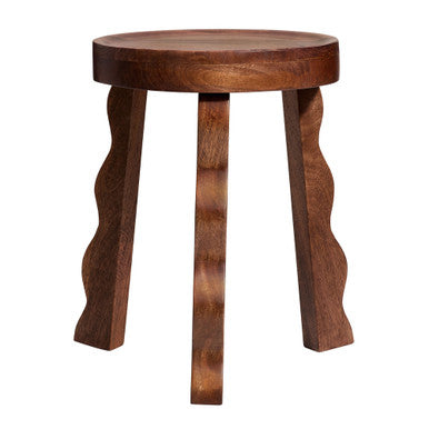 Modway EEI-7140-WAL Sorrel Carved Wood Stool Walnut