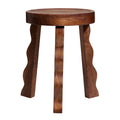 Modway EEI-7140-WAL Sorrel Carved Wood Stool Walnut