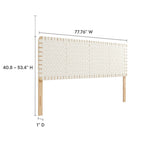 MOD-7127 Sparta Weave Vegan Leather King Headboard by Modway