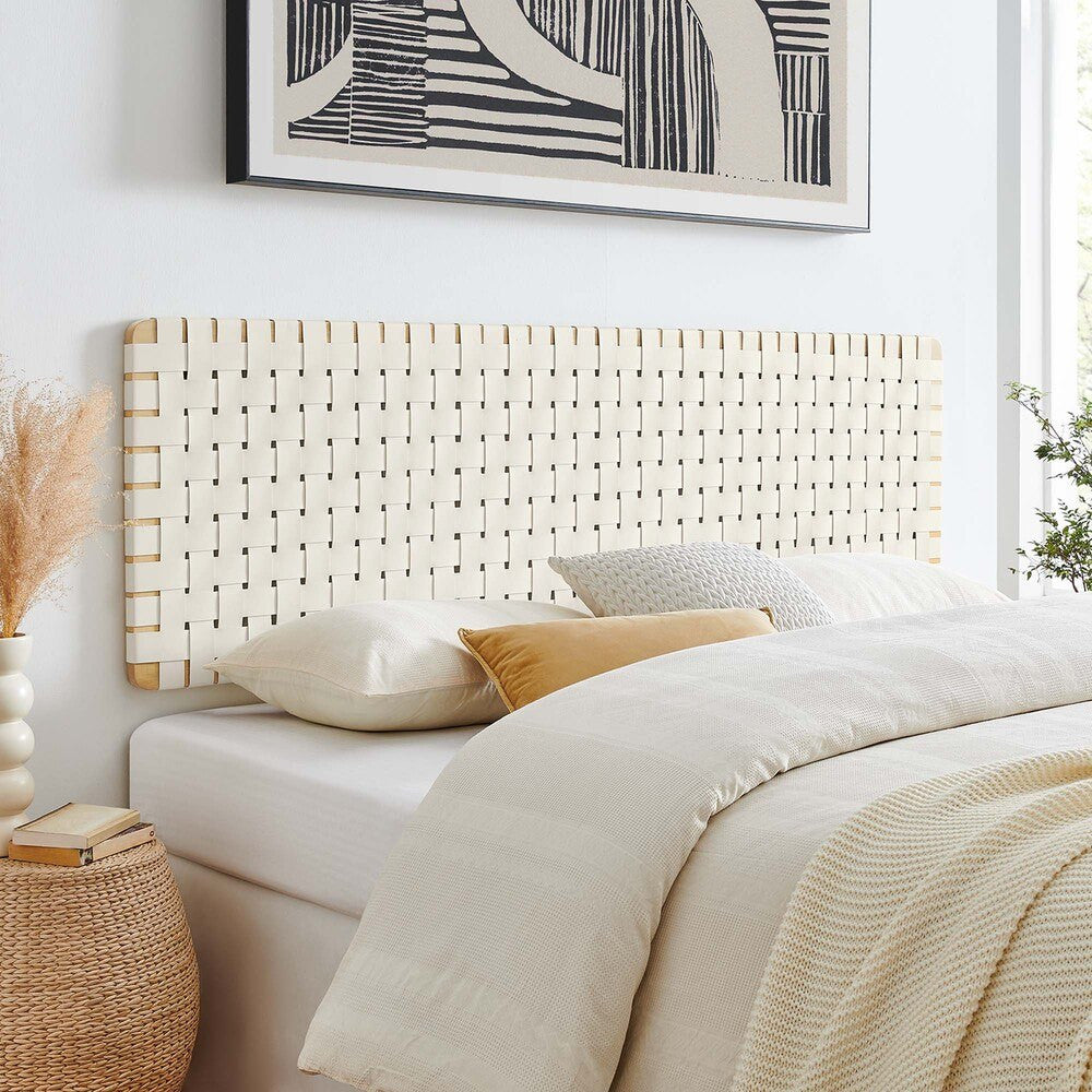 MOD-7126 Sparta Weave Wall-Mount Vegan Leather King Headboard by Modway