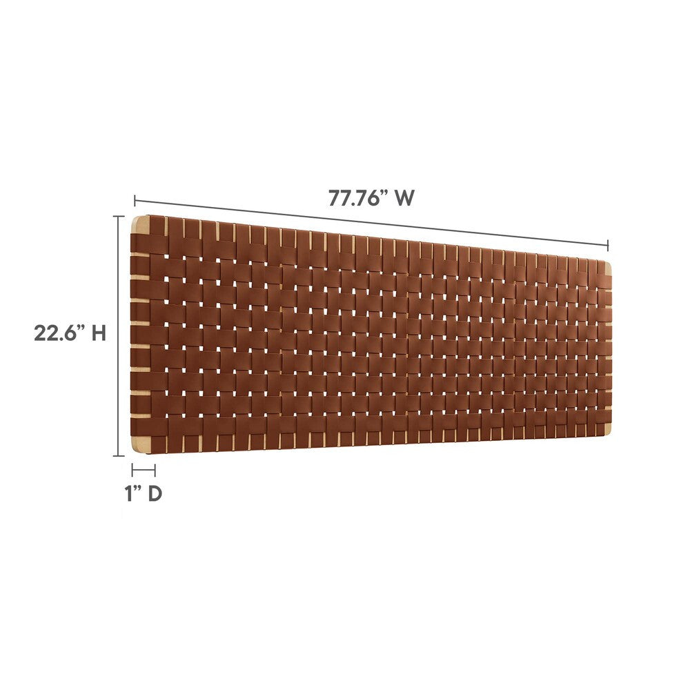 MOD-7126 Sparta Weave Wall-Mount Vegan Leather King Headboard by Modway