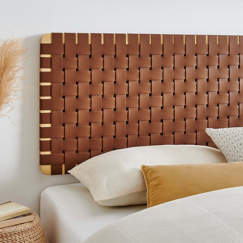 MOD-7126 Sparta Weave Wall-Mount Vegan Leather King Headboard by Modway