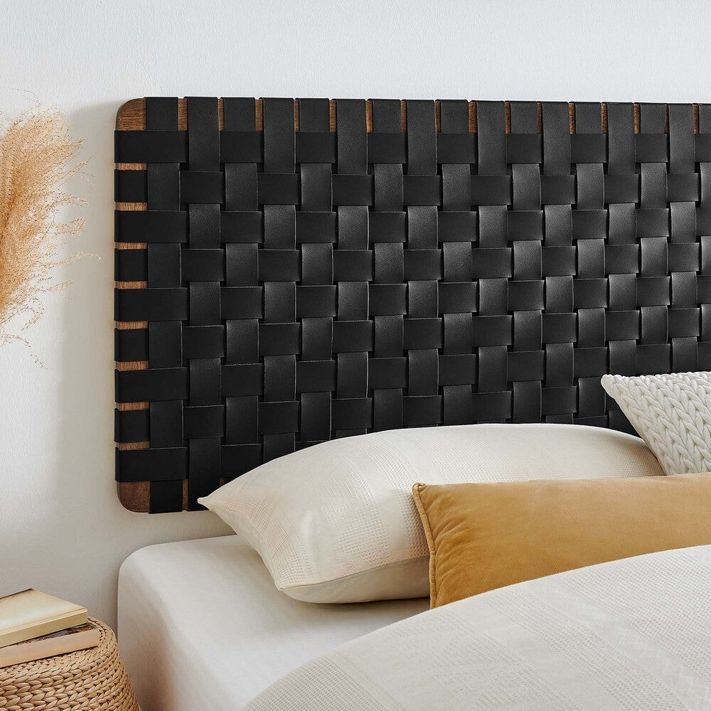 MOD-7126 Sparta Weave Wall-Mount Vegan Leather King Headboard by Modway
