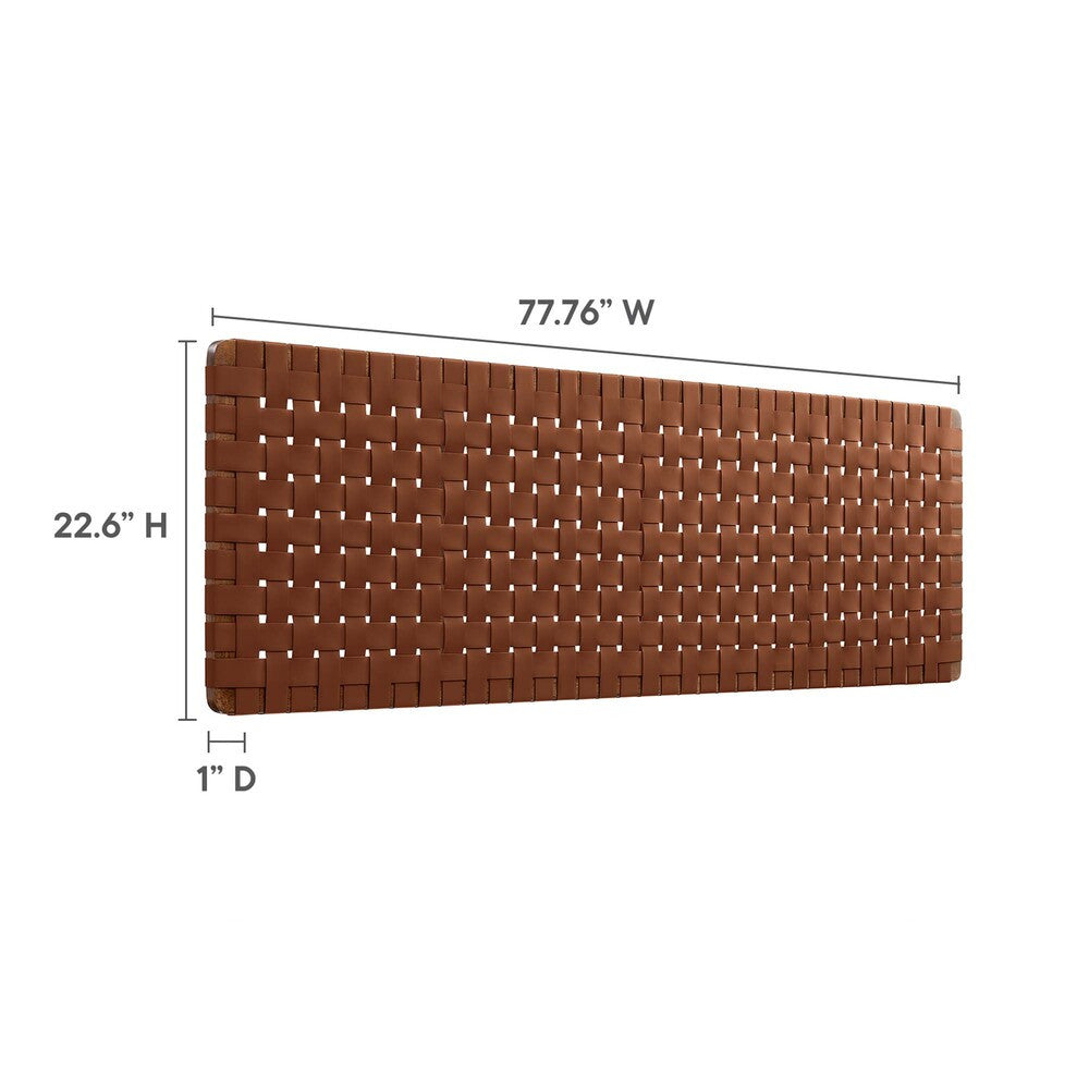 MOD-7126 Sparta Weave Wall-Mount Vegan Leather King Headboard by Modway