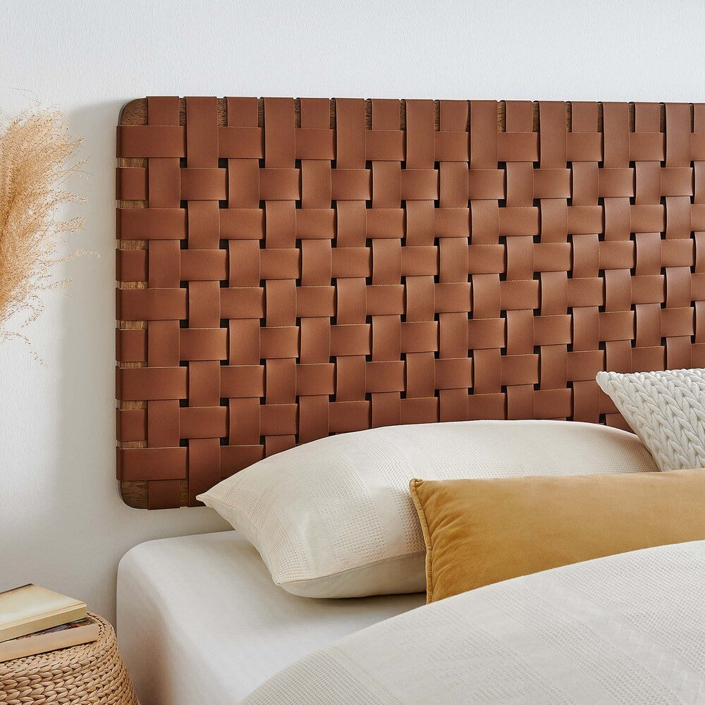 MOD-7126 Sparta Weave Wall-Mount Vegan Leather King Headboard by Modway