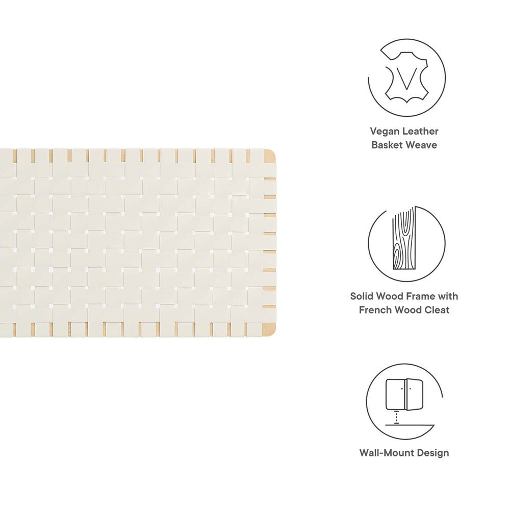 MOD-7124 Sparta Weave Wall-Mount Vegan Leather Queen Headboard by Modway