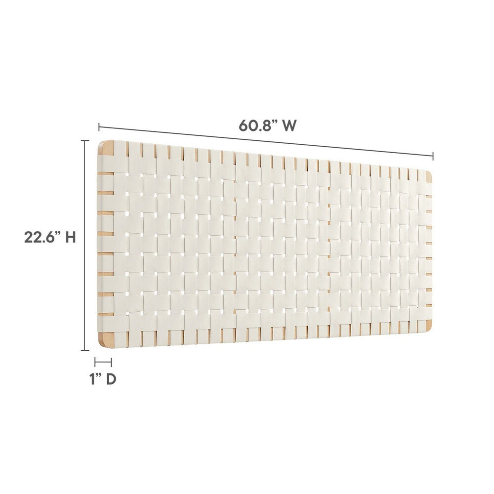 MOD-7124 Sparta Weave Wall-Mount Vegan Leather Queen Headboard by Modway