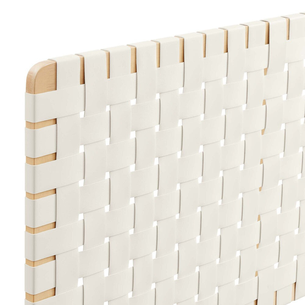 MOD-7124 Sparta Weave Wall-Mount Vegan Leather Queen Headboard by Modway