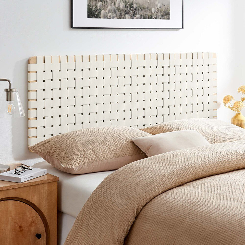 MOD-7124 Sparta Weave Wall-Mount Vegan Leather Queen Headboard by Modway