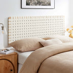 MOD-7124 Sparta Weave Wall-Mount Vegan Leather Queen Headboard by Modway