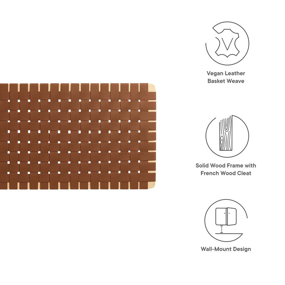 MOD-7124 Sparta Weave Wall-Mount Vegan Leather Queen Headboard by Modway