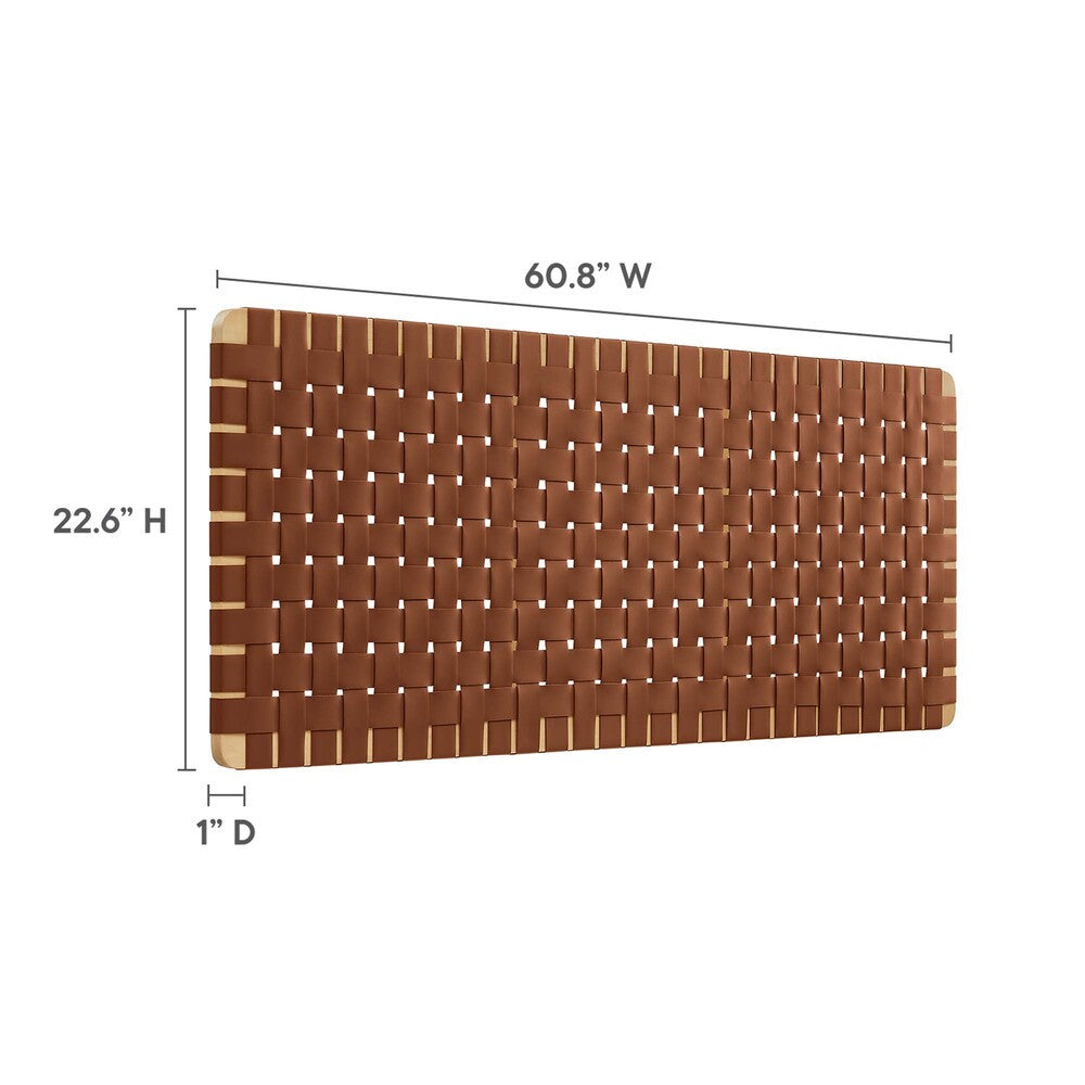 MOD-7124 Sparta Weave Wall-Mount Vegan Leather Queen Headboard by Modway