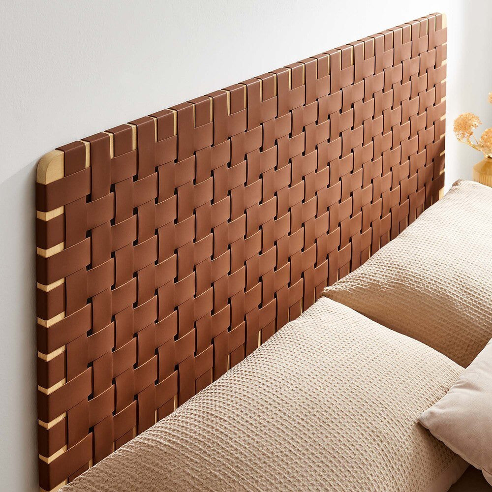 MOD-7124 Sparta Weave Wall-Mount Vegan Leather Queen Headboard by Modway