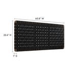 MOD-7124 Sparta Weave Wall-Mount Vegan Leather Queen Headboard by Modway