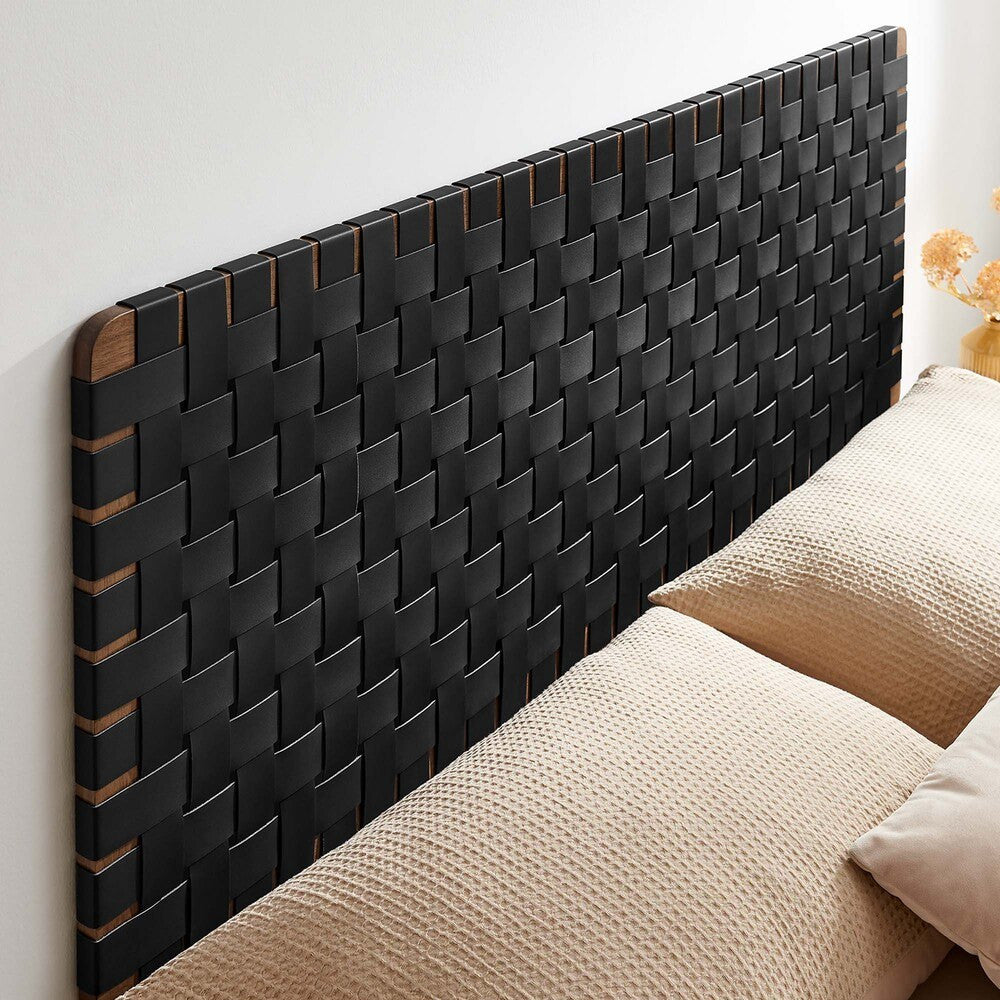 MOD-7124 Sparta Weave Wall-Mount Vegan Leather Queen Headboard by Modway