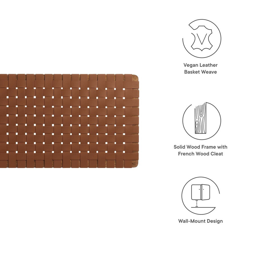 MOD-7124 Sparta Weave Wall-Mount Vegan Leather Queen Headboard by Modway