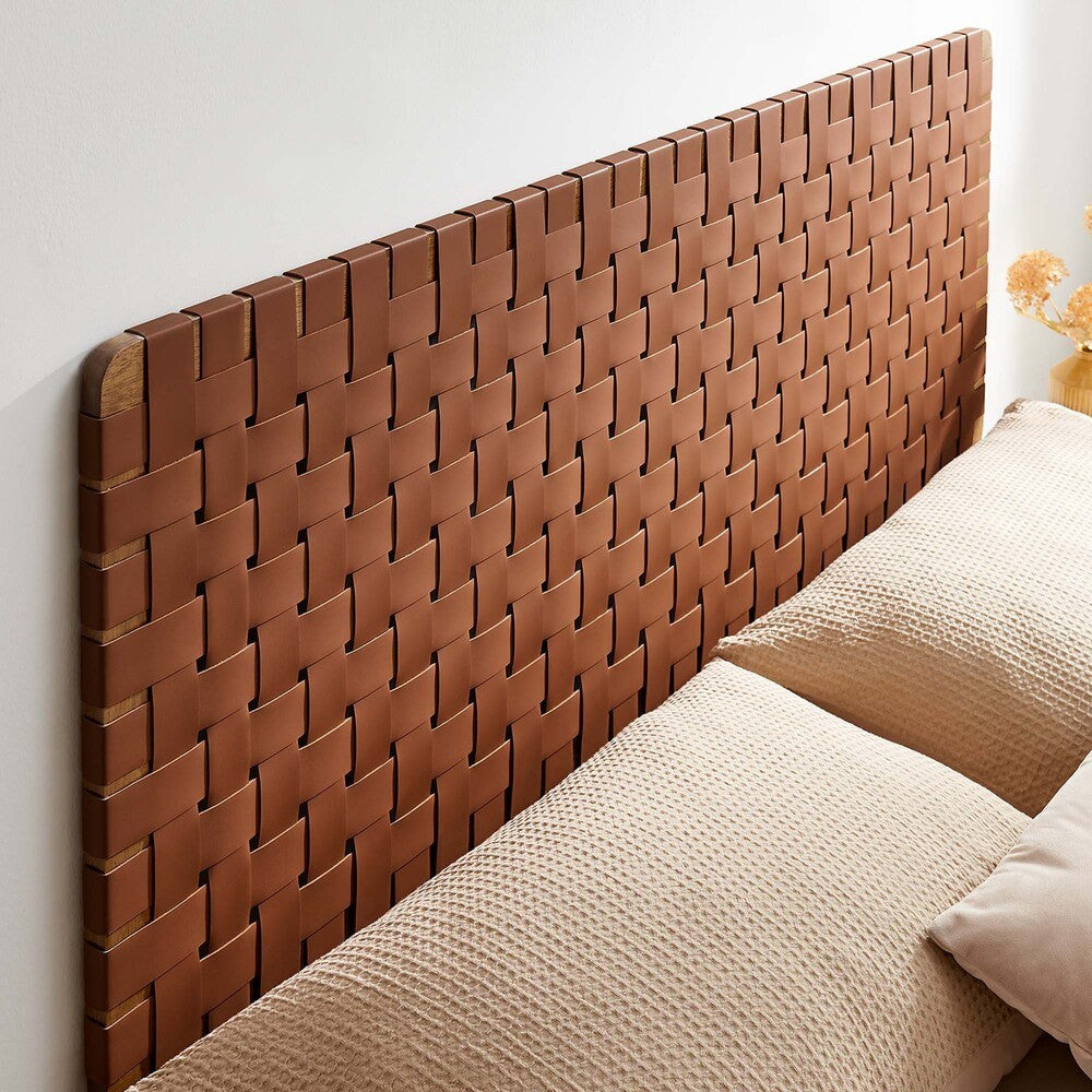 MOD-7124 Sparta Weave Wall-Mount Vegan Leather Queen Headboard by Modway