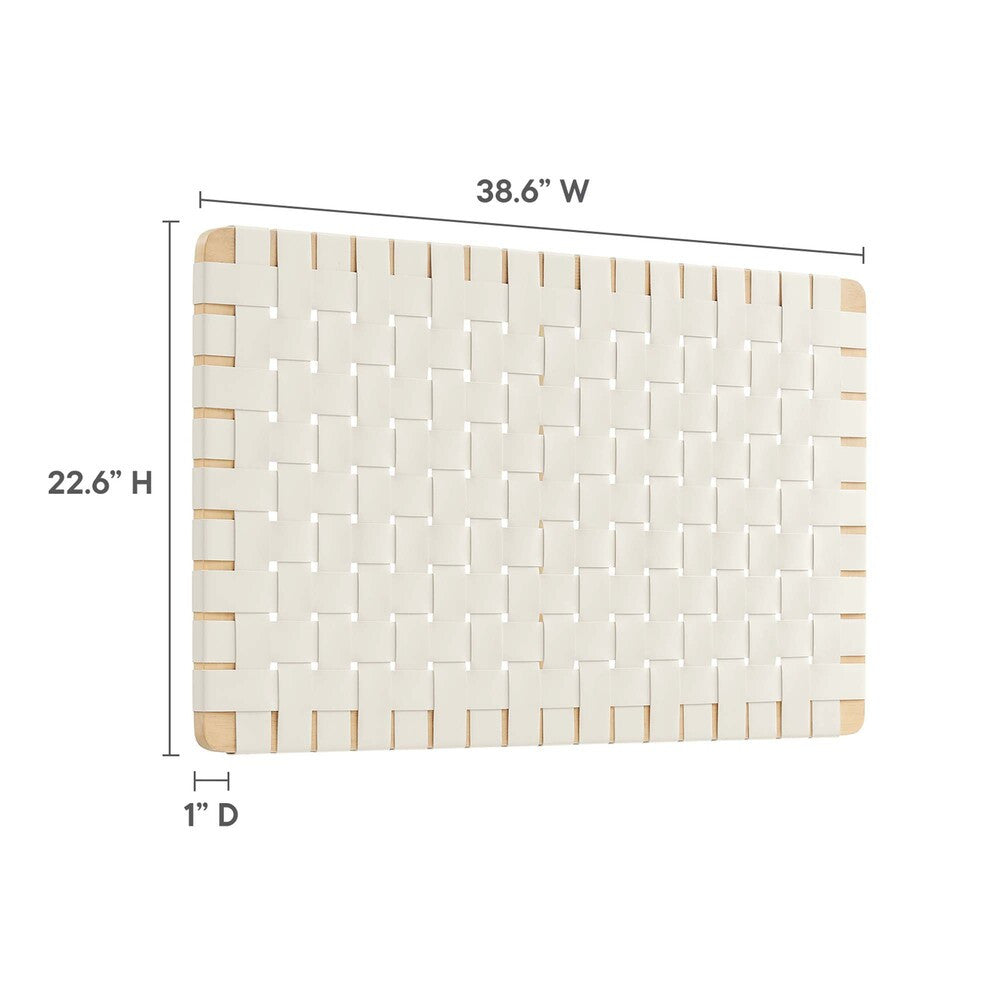 MOD-7120 Sparta Weave Wall-Mount Vegan Leather Twin Headboard by Modway