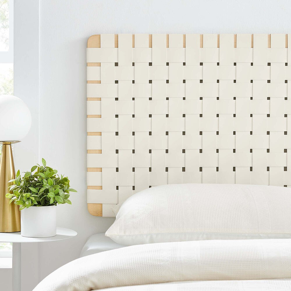 MOD-7120 Sparta Weave Wall-Mount Vegan Leather Twin Headboard by Modway