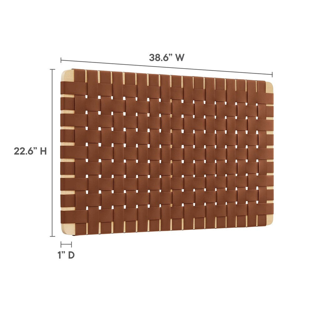 MOD-7120 Sparta Weave Wall-Mount Vegan Leather Twin Headboard by Modway