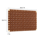 MOD-7120 Sparta Weave Wall-Mount Vegan Leather Twin Headboard by Modway
