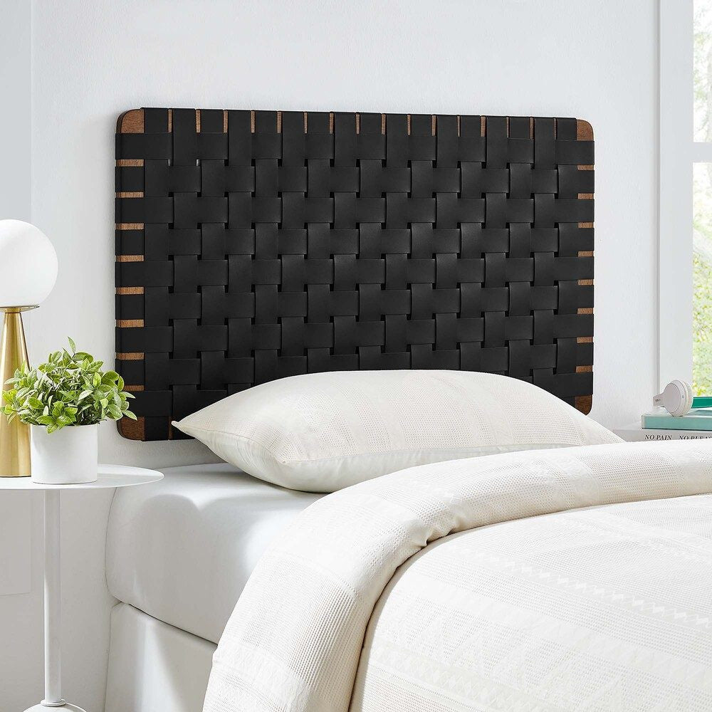 MOD-7120 Sparta Weave Wall-Mount Vegan Leather Twin Headboard by Modway