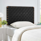 MOD-7120 Sparta Weave Wall-Mount Vegan Leather Twin Headboard by Modway