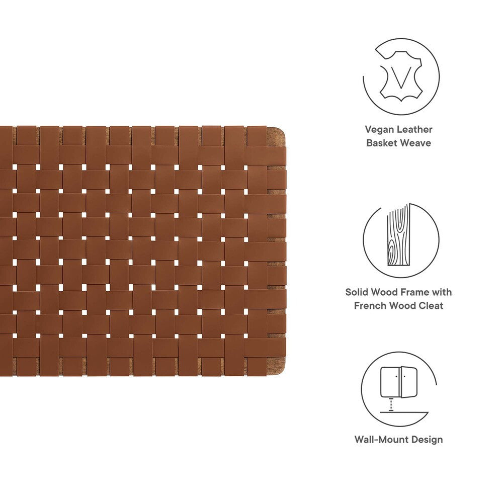 MOD-7120 Sparta Weave Wall-Mount Vegan Leather Twin Headboard by Modway