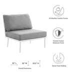 EEI-5754-WHI-GRY Stance 3 Piece Outdoor Patio Aluminum Set by Modway