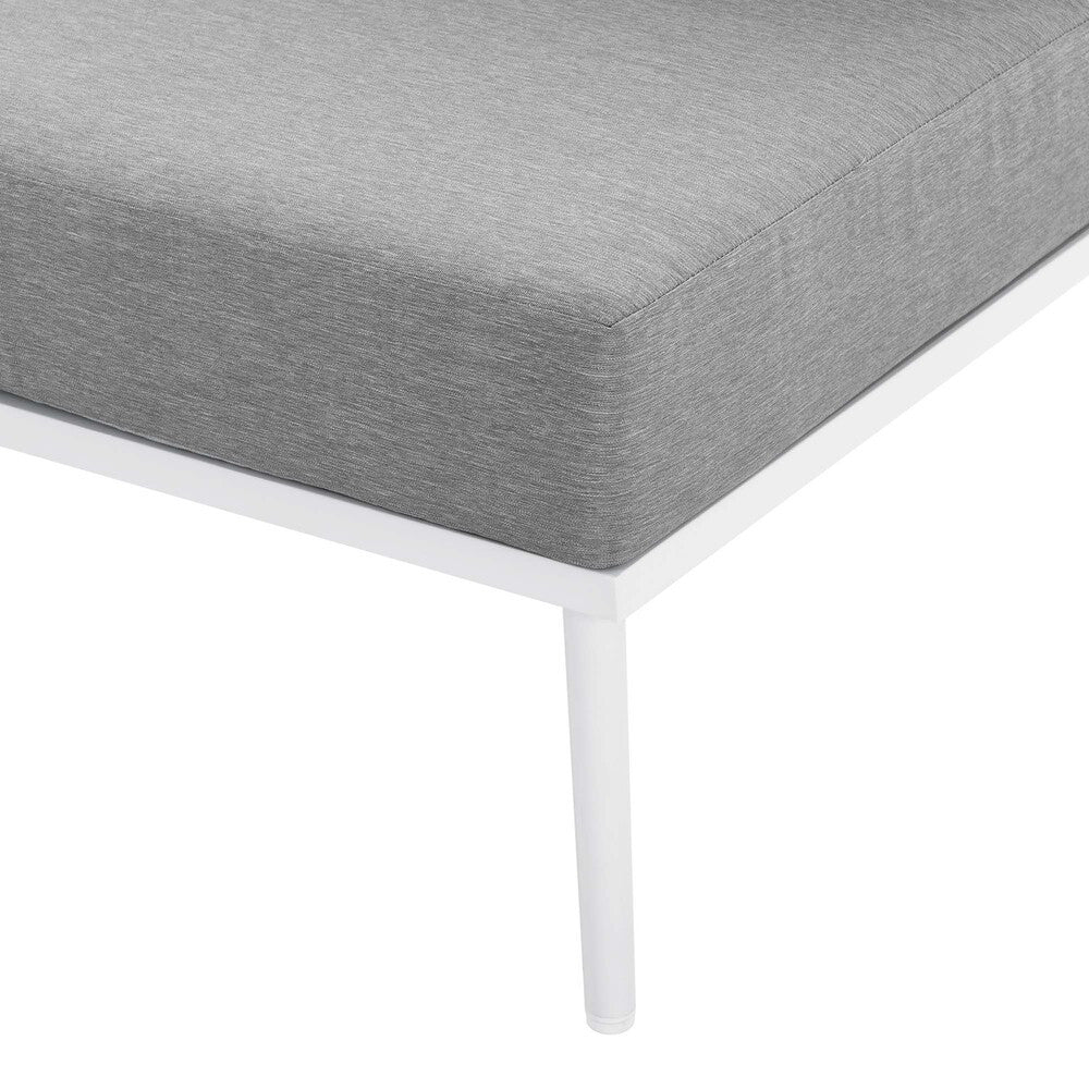 EEI-5754-WHI-GRY Stance 3 Piece Outdoor Patio Aluminum Set by Modway