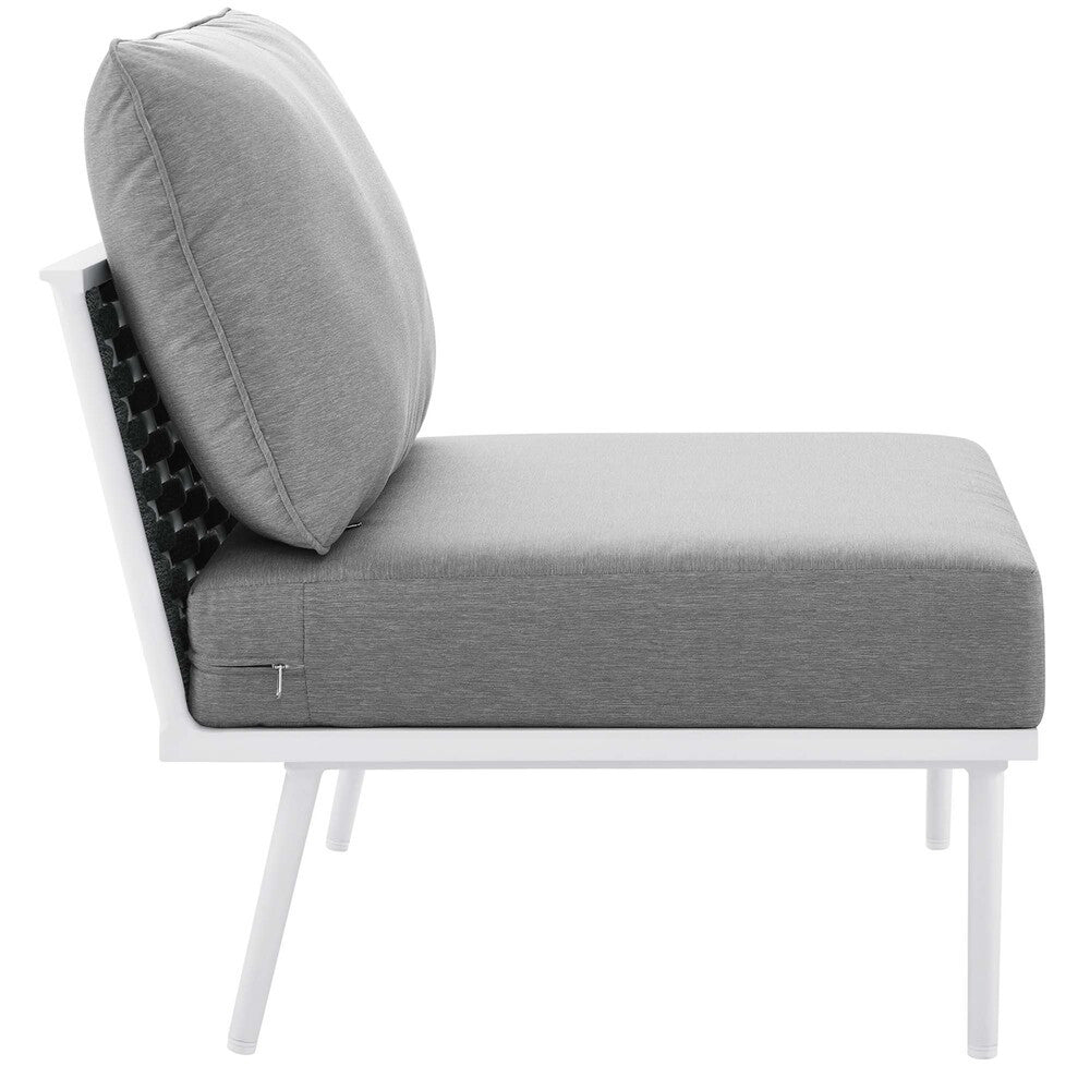 EEI-5754-WHI-GRY Stance 3 Piece Outdoor Patio Aluminum Set by Modway