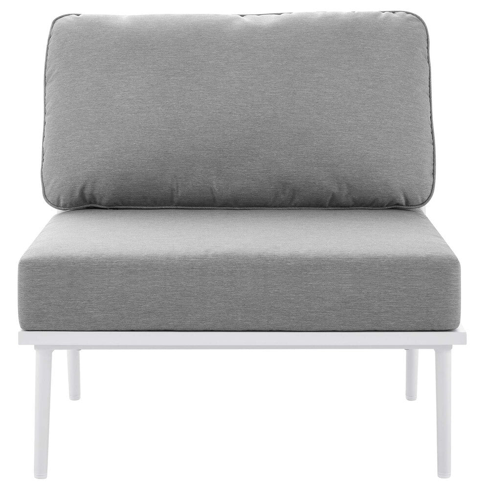EEI-5754-WHI-GRY Stance 3 Piece Outdoor Patio Aluminum Set by Modway