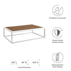 EEI-5758-WHI-GRY Stance 9 Piece Aluminum Outdoor Patio Aluminum Sectional Sofa Set by Modway