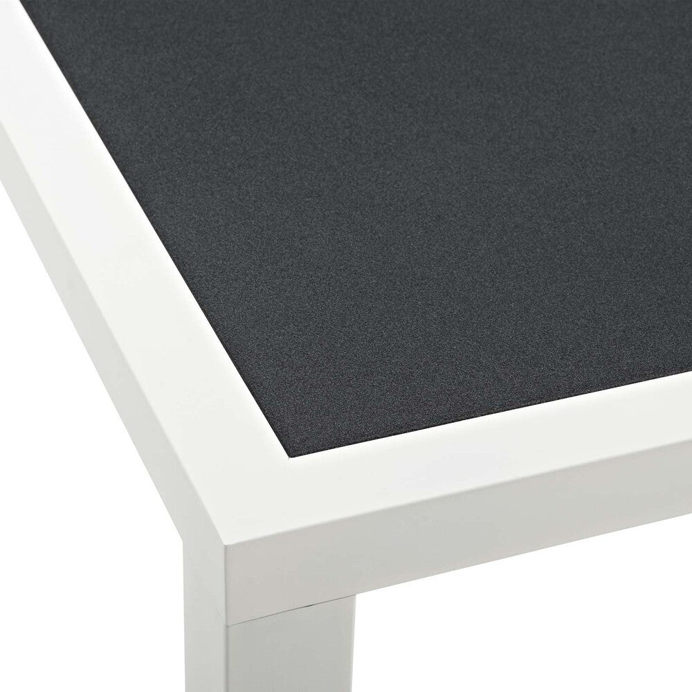EEI-3052-WHI-GRY Stance 90.5" Outdoor Patio Aluminum Dining Table by Modway
