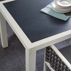 EEI-3052-WHI-GRY Stance 90.5" Outdoor Patio Aluminum Dining Table by Modway