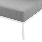 EEI-5568-WHI-GRY Stance Outdoor Patio Aluminum Armless Chair by Modway