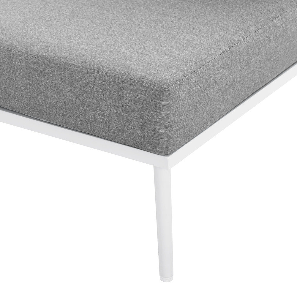 EEI-5568-WHI-GRY Stance Outdoor Patio Aluminum Armless Chair by Modway