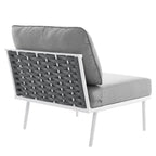 EEI-5568-WHI-GRY Stance Outdoor Patio Aluminum Armless Chair by Modway