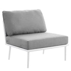 EEI-5568-WHI-GRY Stance Outdoor Patio Aluminum Armless Chair by Modway