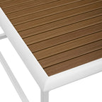 EEI-3021-WHI-NAT Stance Outdoor Patio Aluminum Coffee Table by Modway