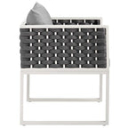 EEI-3183-WHI-GRY-SET Stance Outdoor Patio Aluminum Dining Armchair Set of 2 by Modway