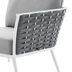 EEI-5753-WHI-GRY Stance Outdoor Patio Aluminum Large Sectional Sofa by Modway