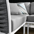 EEI-5753-WHI-GRY Stance Outdoor Patio Aluminum Large Sectional Sofa by Modway