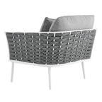 EEI-5566-WHI-GRY Stance Outdoor Patio Aluminum Right-Facing Armchair by Modway