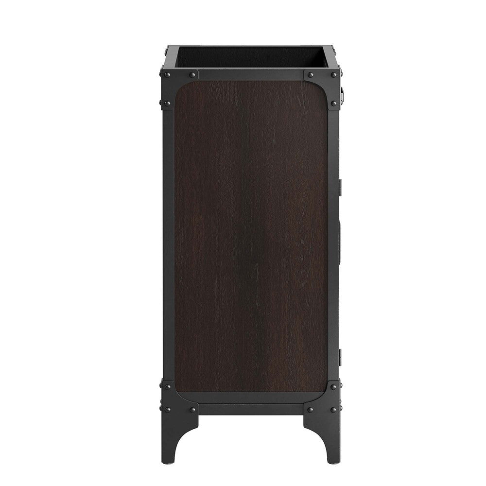 EEI-6126-BLK-WAL Steamforge 18" Bathroom Vanity Cabinet (Sink Basin Not Included) by Modway