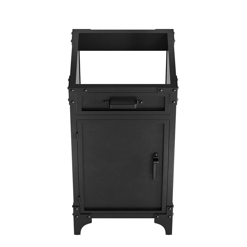 EEI-6126-BLK-WAL Steamforge 18" Bathroom Vanity Cabinet (Sink Basin Not Included) by Modway