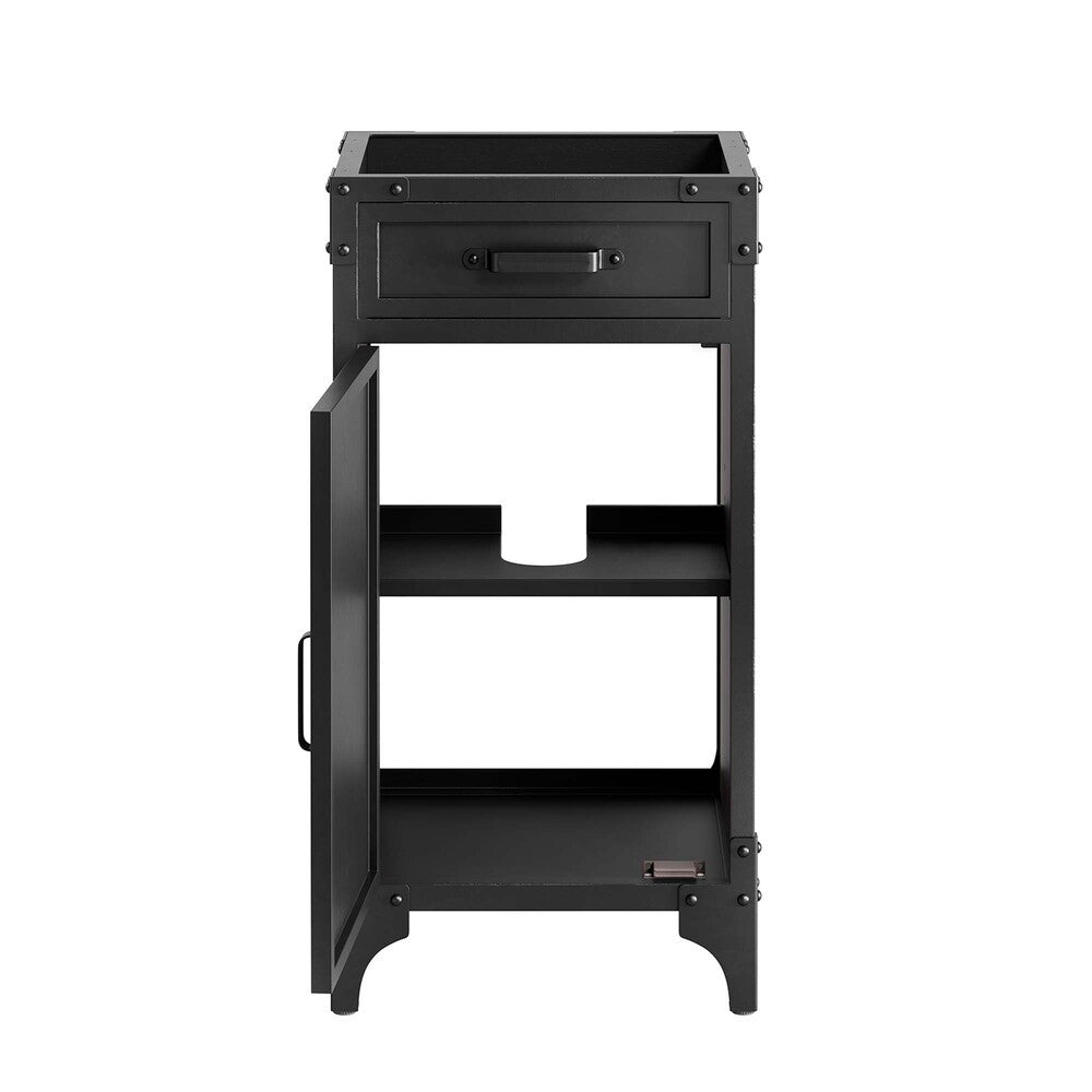 EEI-6126-BLK-WAL Steamforge 18" Bathroom Vanity Cabinet (Sink Basin Not Included) by Modway